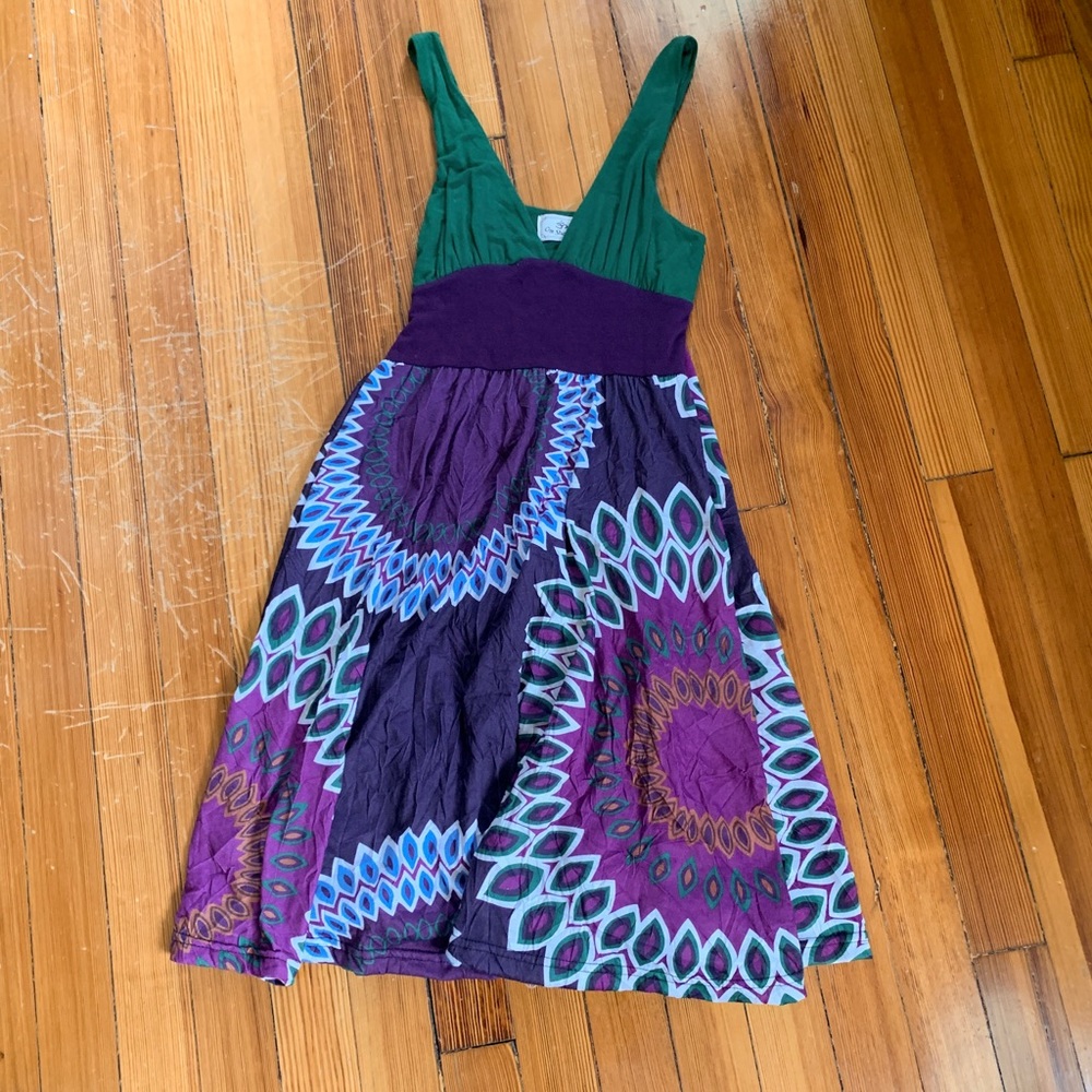 Deep V Flowy Mini Dress